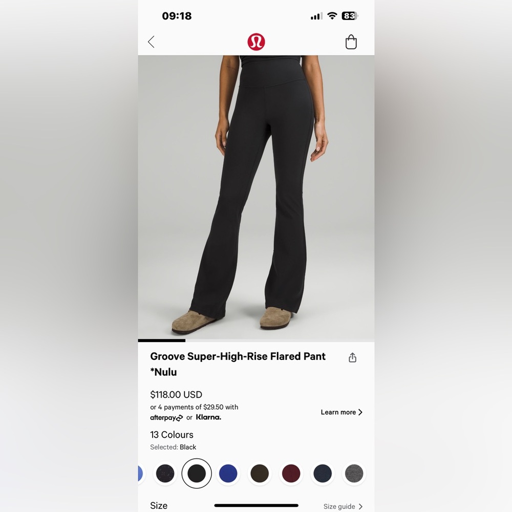 Lululemon groove super high rise flared pant *nulu